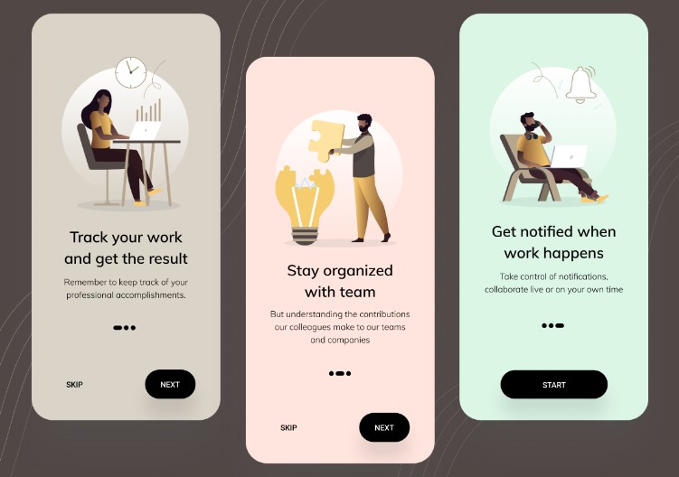 Onboarding Screen UI Using Flutter This Project Consist Of Three