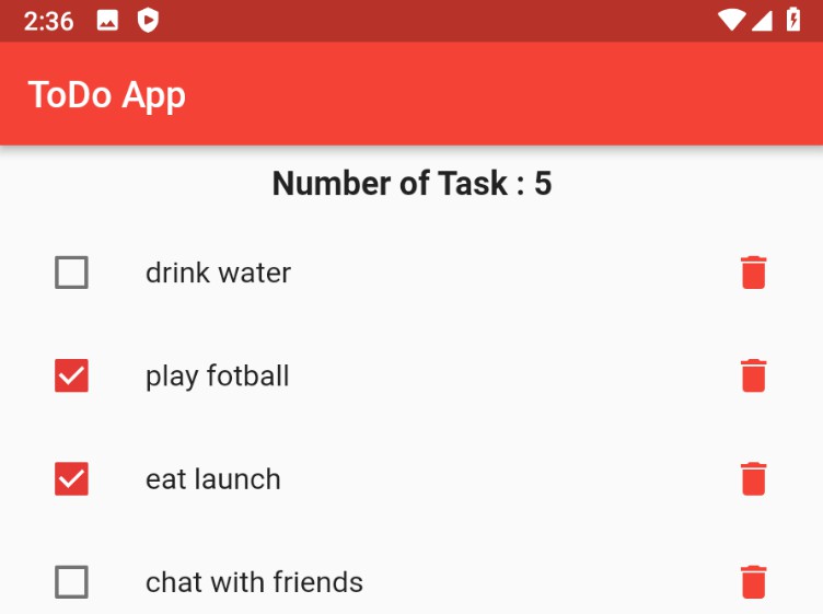 Simple Todo List App Made With Flutter