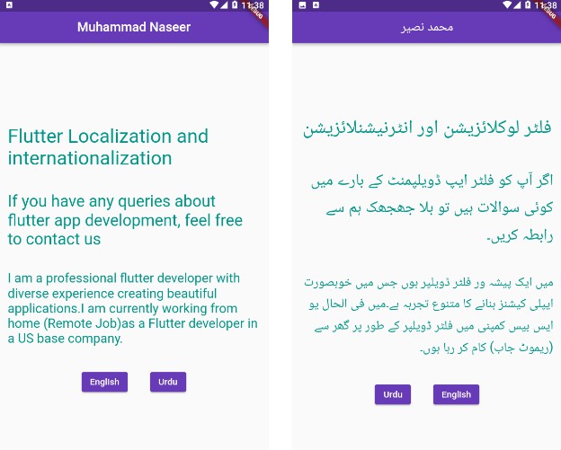Flutter App To Learn About Localization And Internationalization