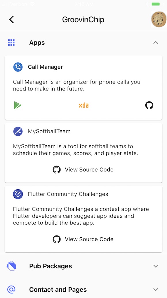 A showcase app for Flutter Developers