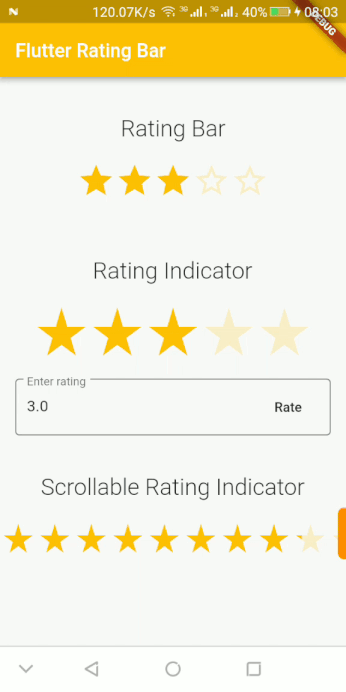 Flutter-Rating-Bar