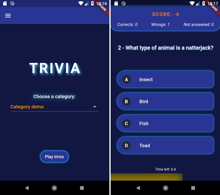 A simple trivia game built with Flutter and the frideos package