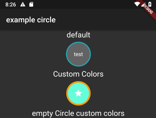 flutter circle container with text