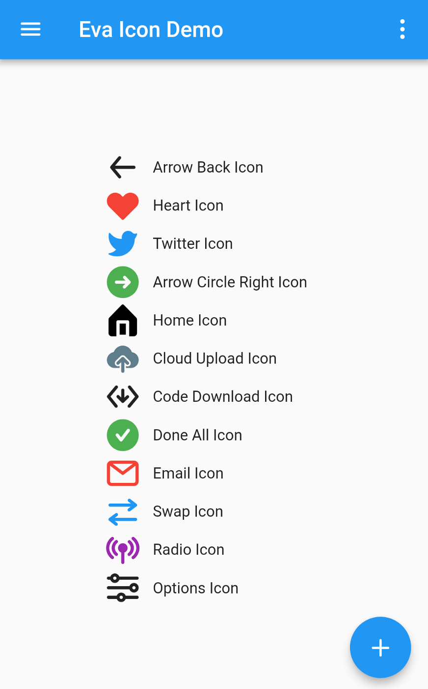 Download Flutter package for Eva Icons