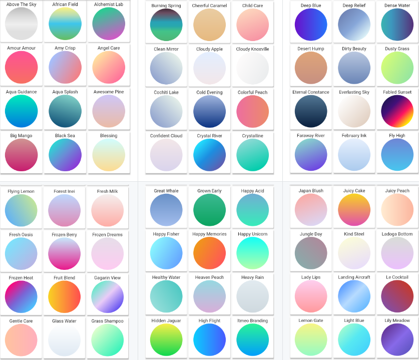 A curated collection of awesome gradients made in Flutter