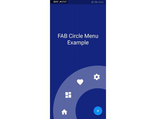 A Flutter package to create a nice circular menu using a Floating Action  Button
