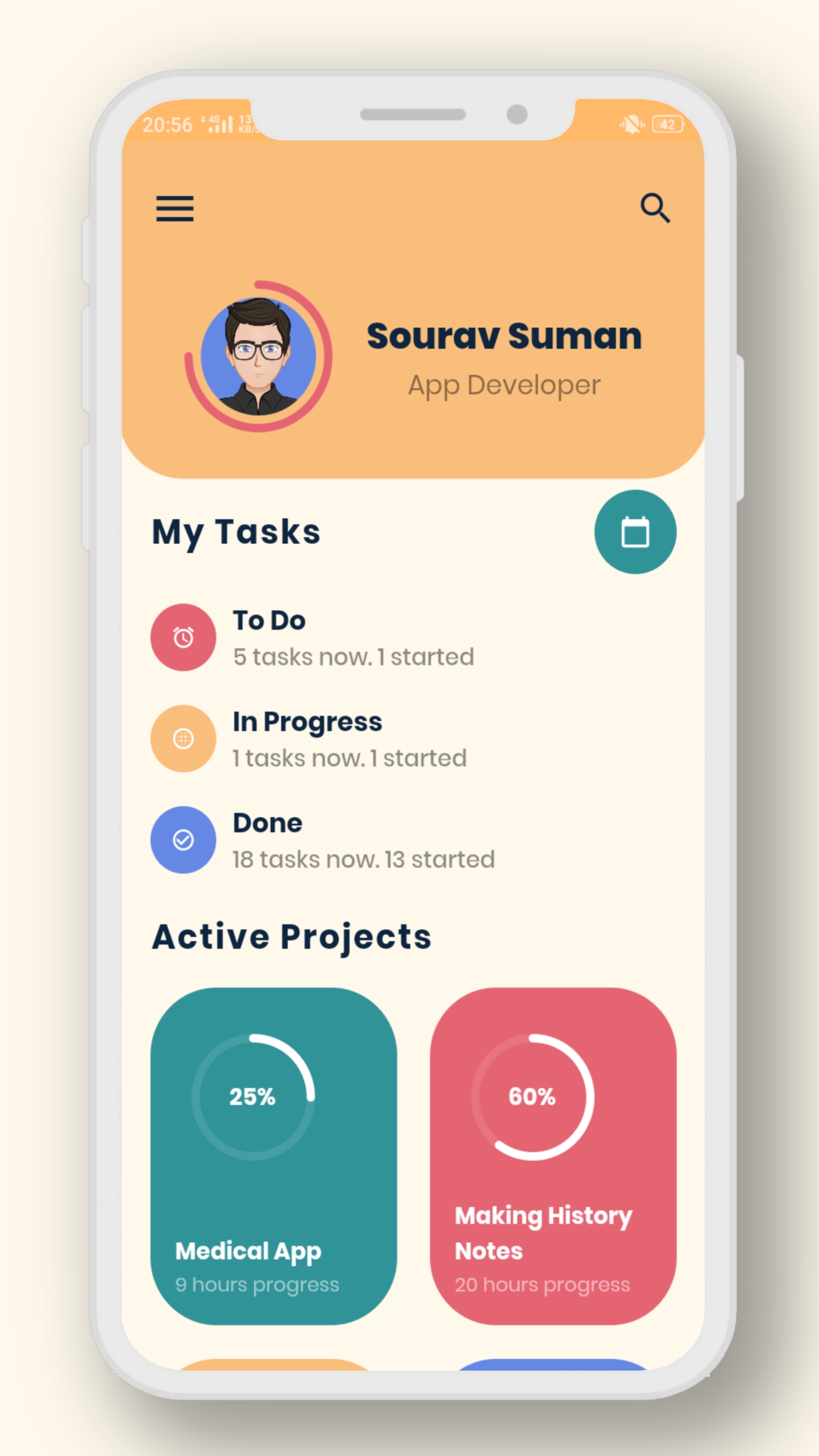 A Beautiful Task Planner App Design Made In Flutter Free Flutter