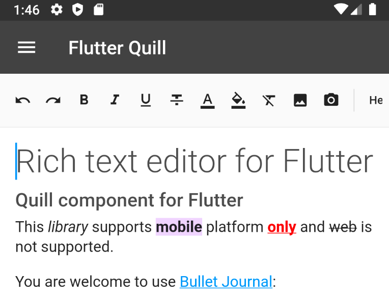 quill rich text editor