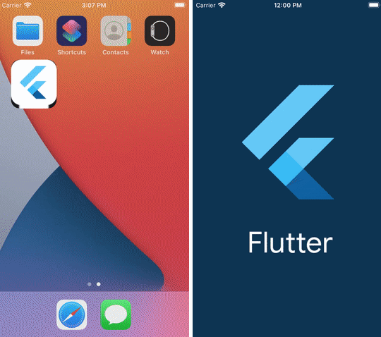 Automatically generate native code for adding splash screens with flutter