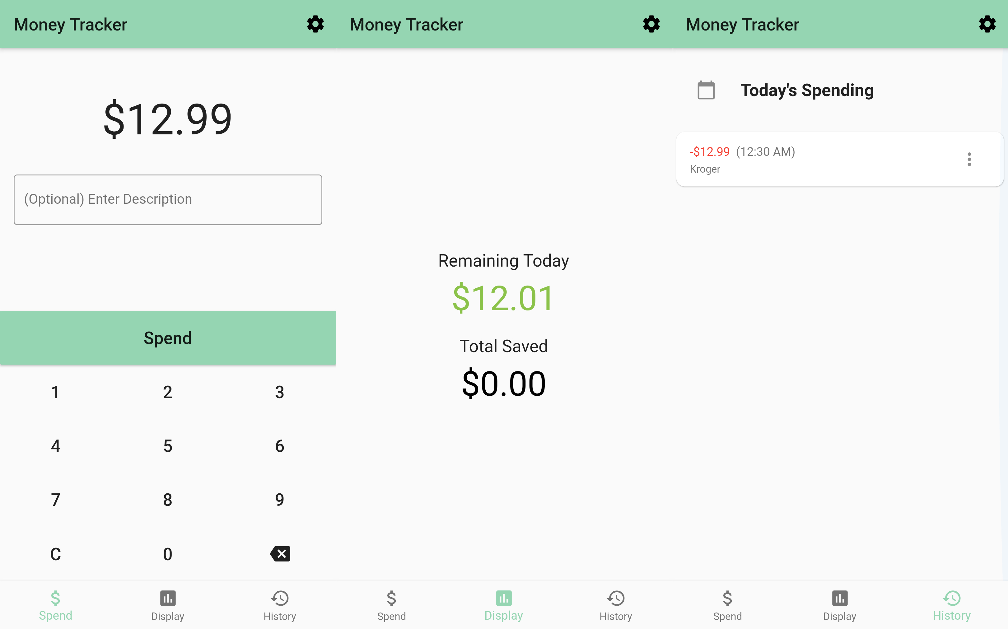 Money Tracking App using Flutter