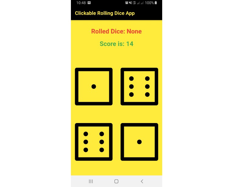 A Flutter Dice App that display Rolled Dice's position and Sum of all Dices