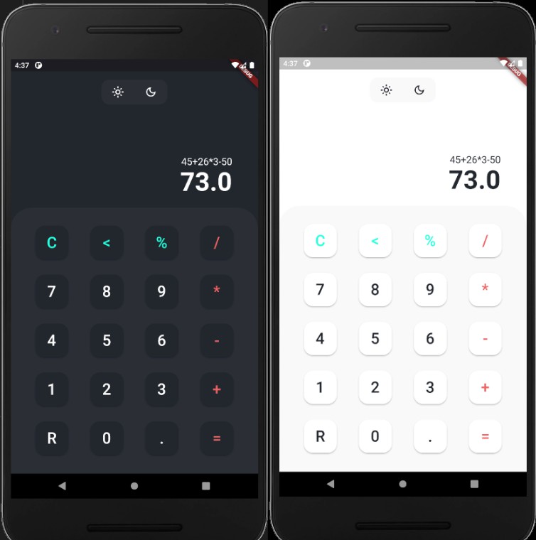 Calculator App Example With Flutter