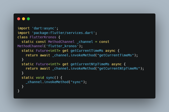 Kronos - NTP plugin for Flutter