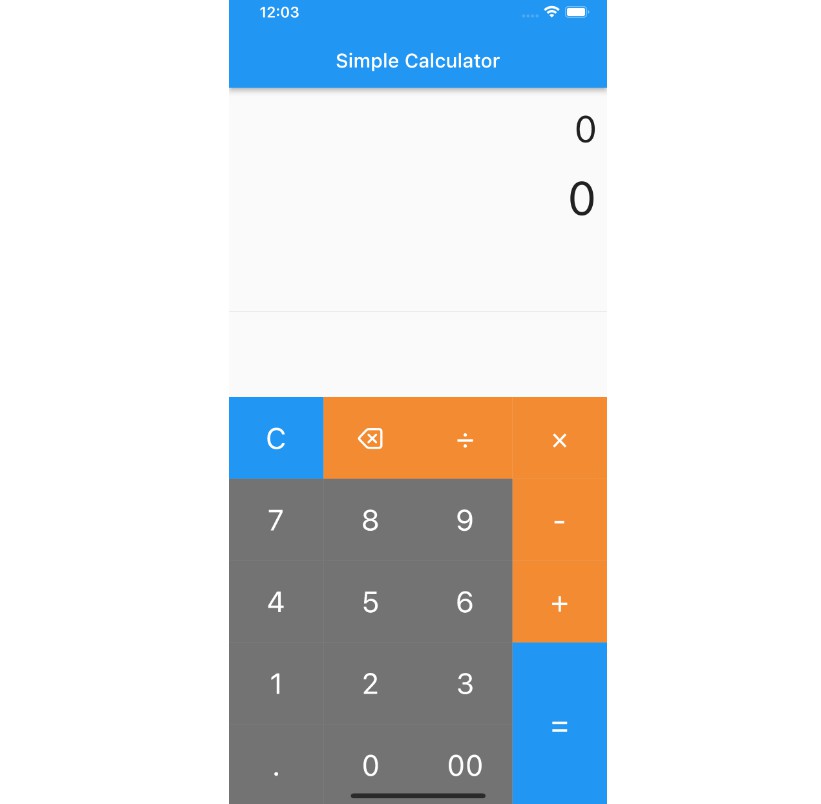 A Simple Flutter Calculator project