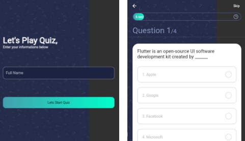 Fully Functional Quiz App With Animations