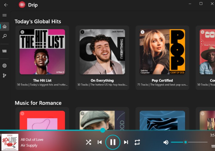 Drip: A YouTube Music client for Desktop using flutter | LaptrinhX