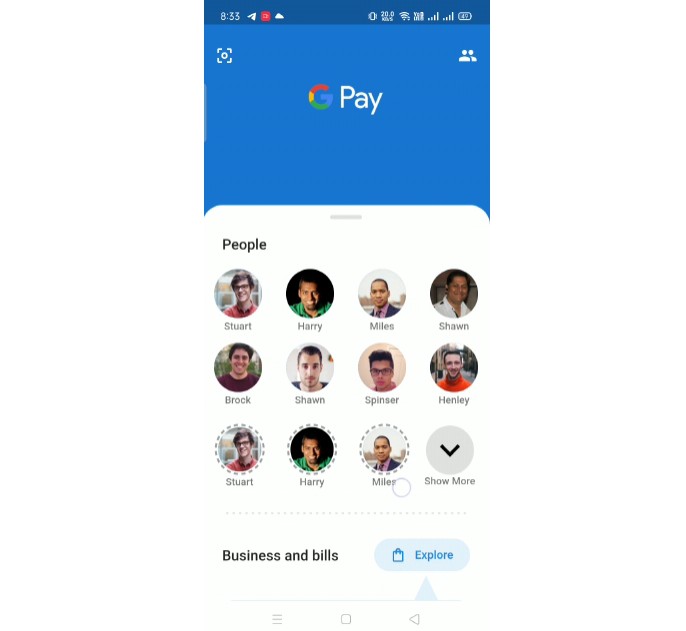 Google Pay Clone Application using Flutter