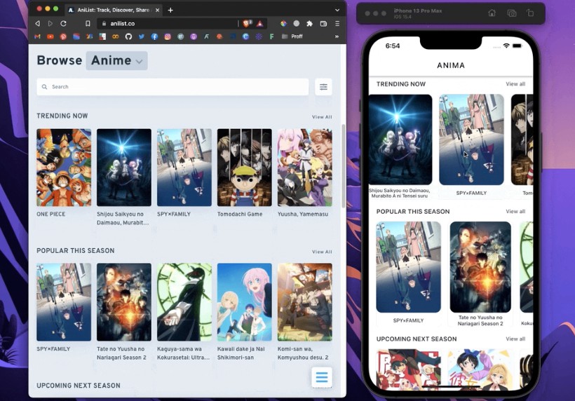 Anima, Anime Platform App using GraphQL API