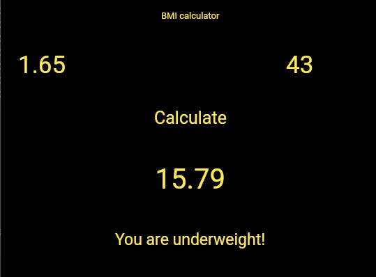 A Flutter Application For Calculating Body Mass Indexbmi 3939