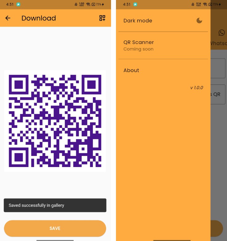 Ad free, simple and easy to use app for generating Qr Code