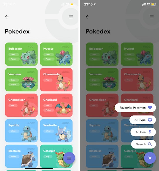 Pokedex App Built With Flutter With Lots Of Animations Using Clean