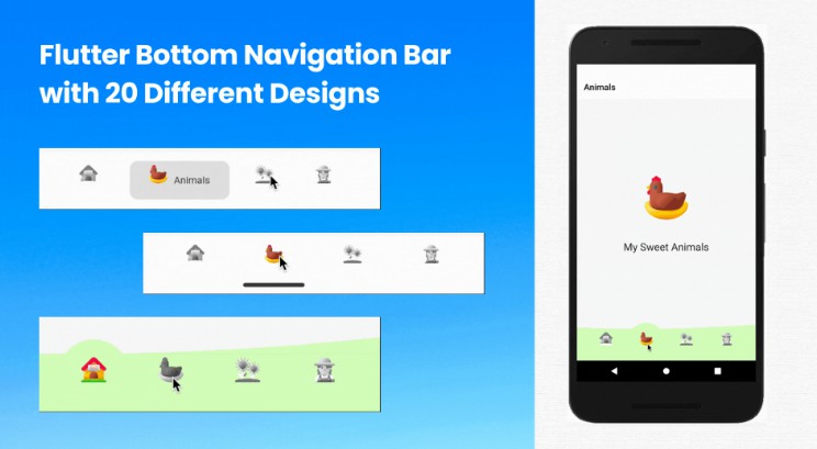 Flutter Bottom Navigation Bar With Different Designs