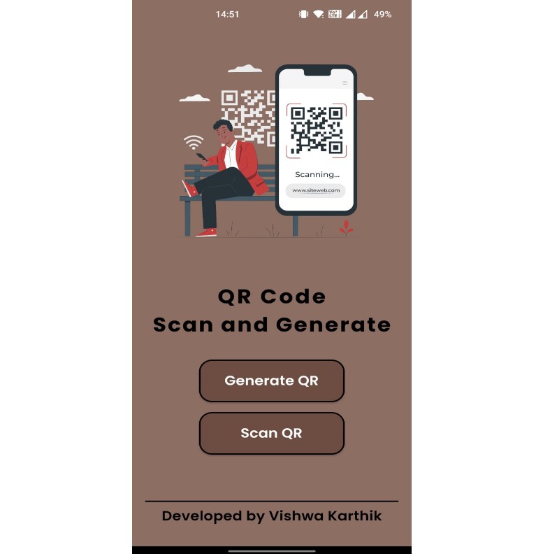 A simple use case approach to scan and generate QR codes using Flutter