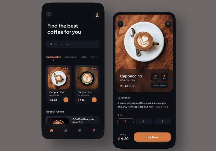 Coffee Shop Beautiful UI for Flutter