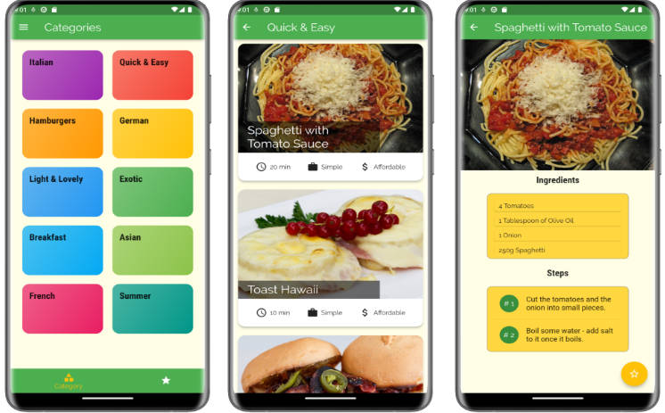 A Food Recipe Application build with Flutter and Dart