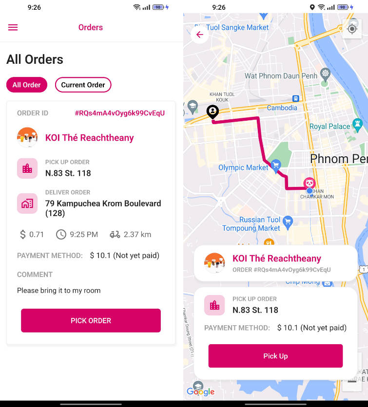 Foodpanda Rider App Clone