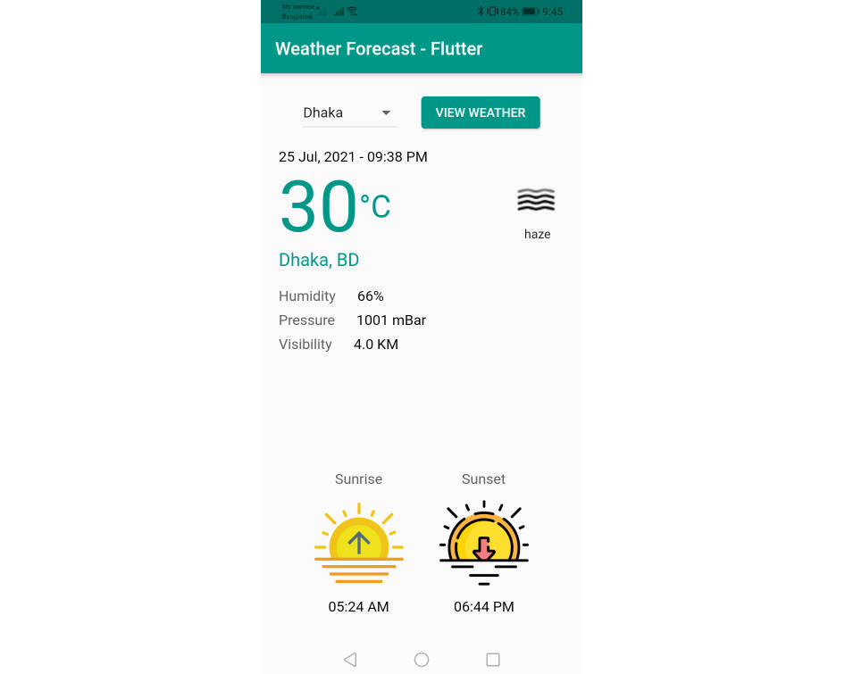 A Simple Weather Forecast App Using Open Weather Map API