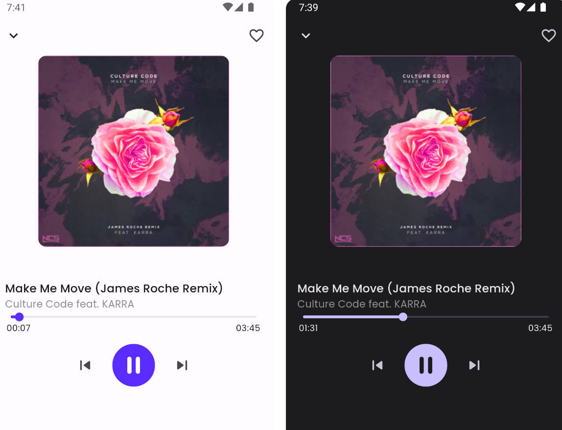 A simple music player created to android platforms