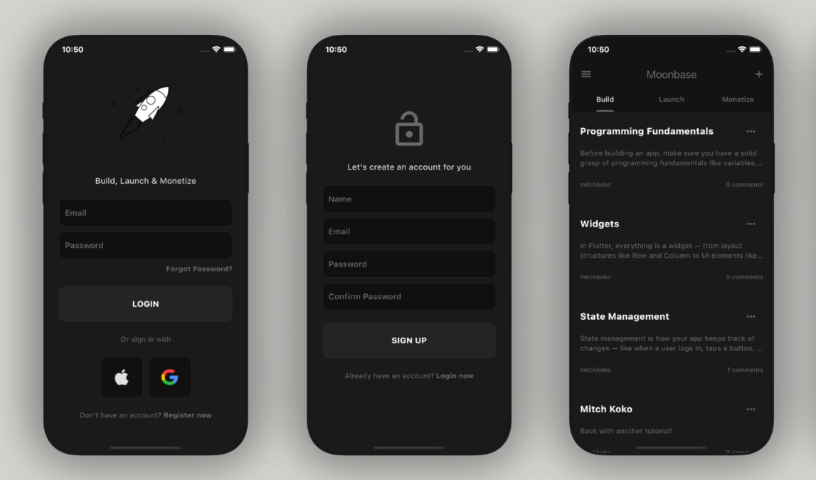 Moonbase: A Complete Flutter Social Media App Template